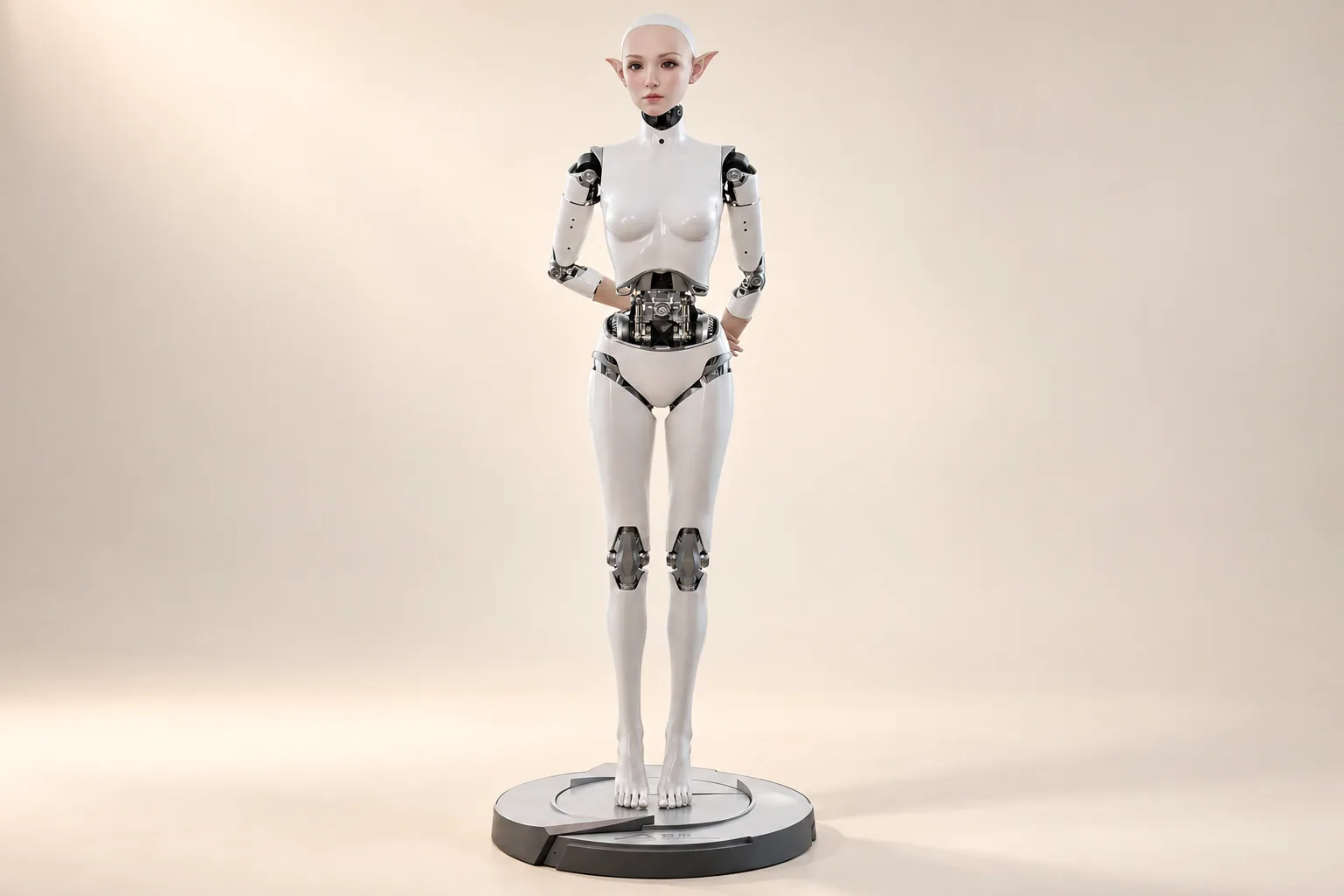 AheadForm Elf Xuan 2.0 partner prototype, with AI-assisted lighting and background treatment.