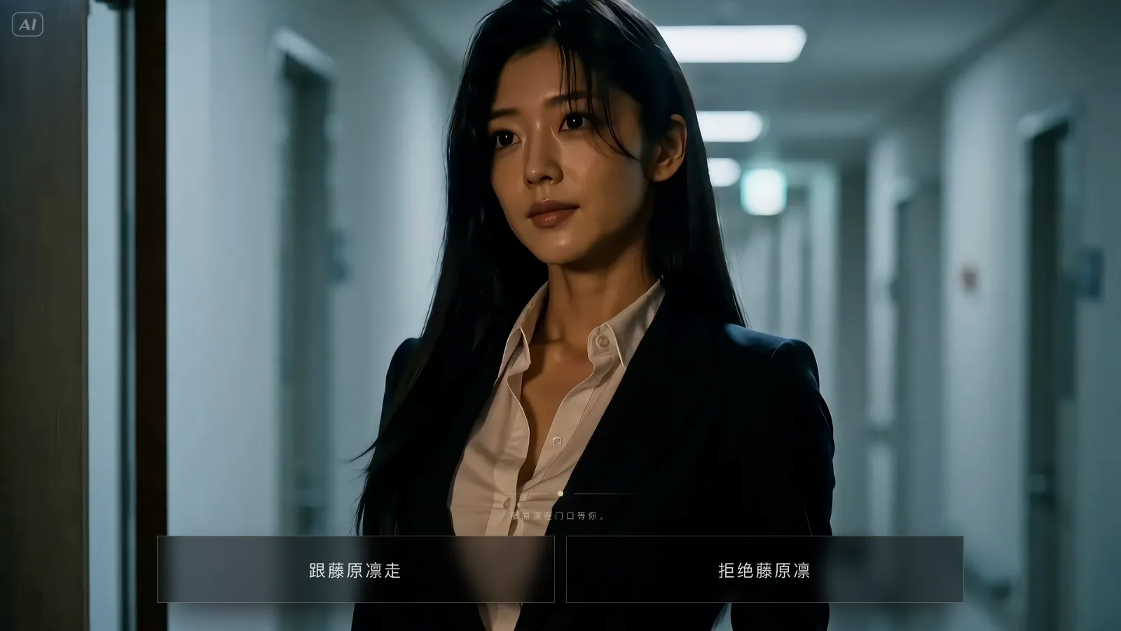 互动游戏：剧情选择界面。